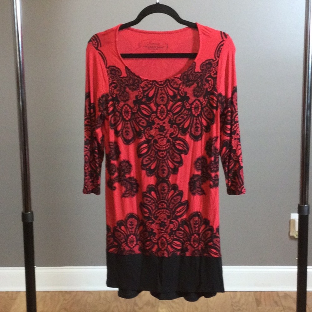 S Soma Red Paisley Print Lounge Dress